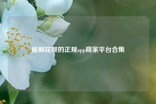 能刷花呗的正规app商家平台合集